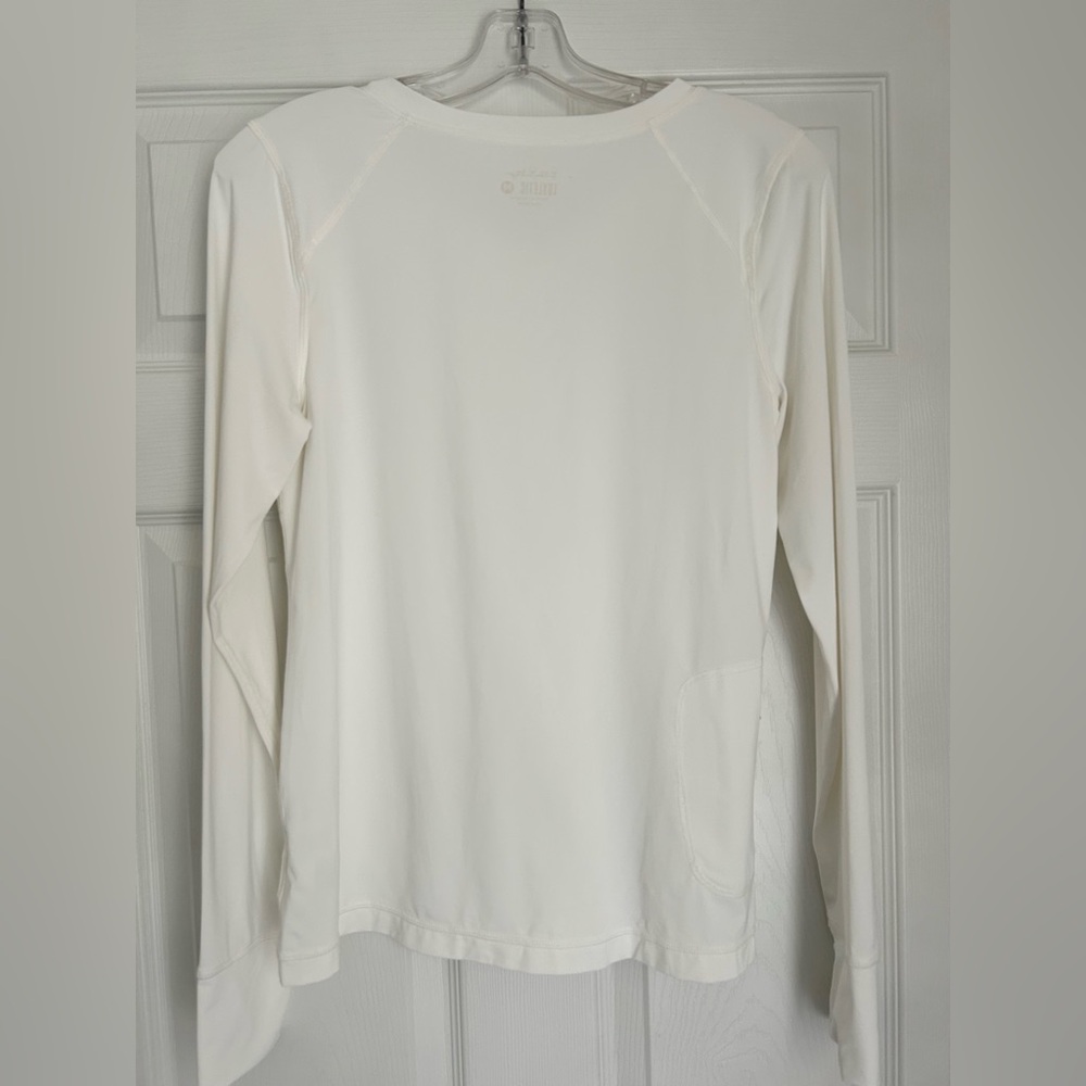 Women's Lilly Pulitzer Luxletic Resort White Long Sleeve Workout Top Renay Med - Picture 2 of 9